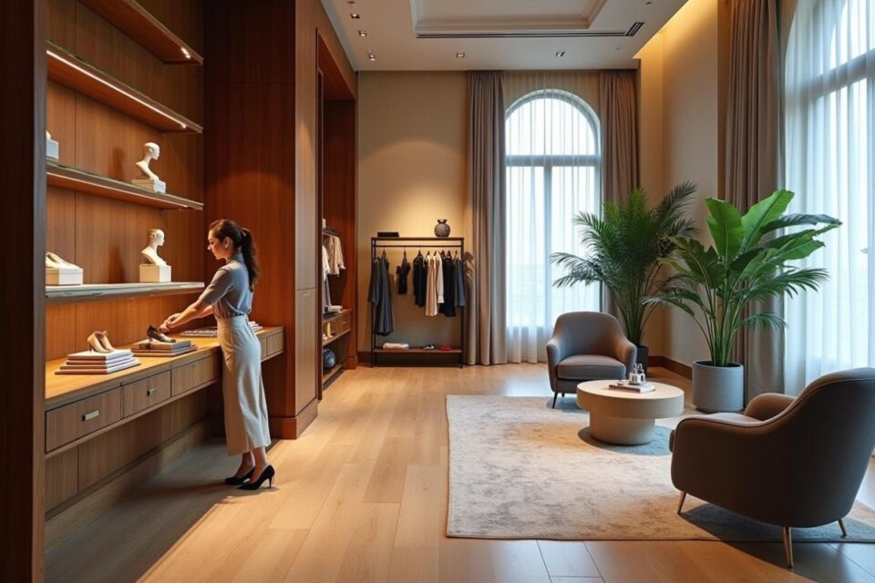 Agencements design en bois pour boutiques